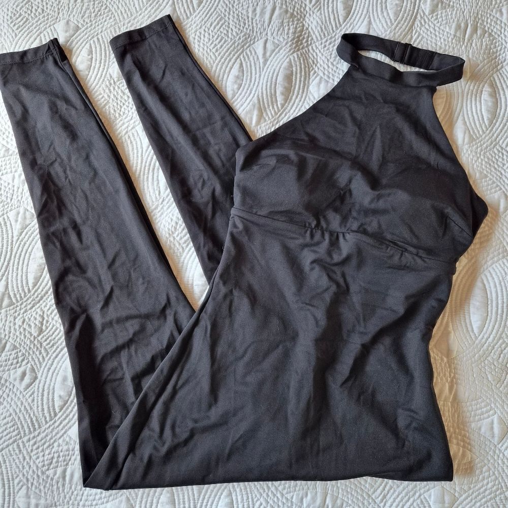 NWT Popilush Shapewear Body-Sculpting Halter Neck Jumpsuit Medium Black - Picture 9 of 16